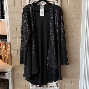 Sequin mid length light weight jacket